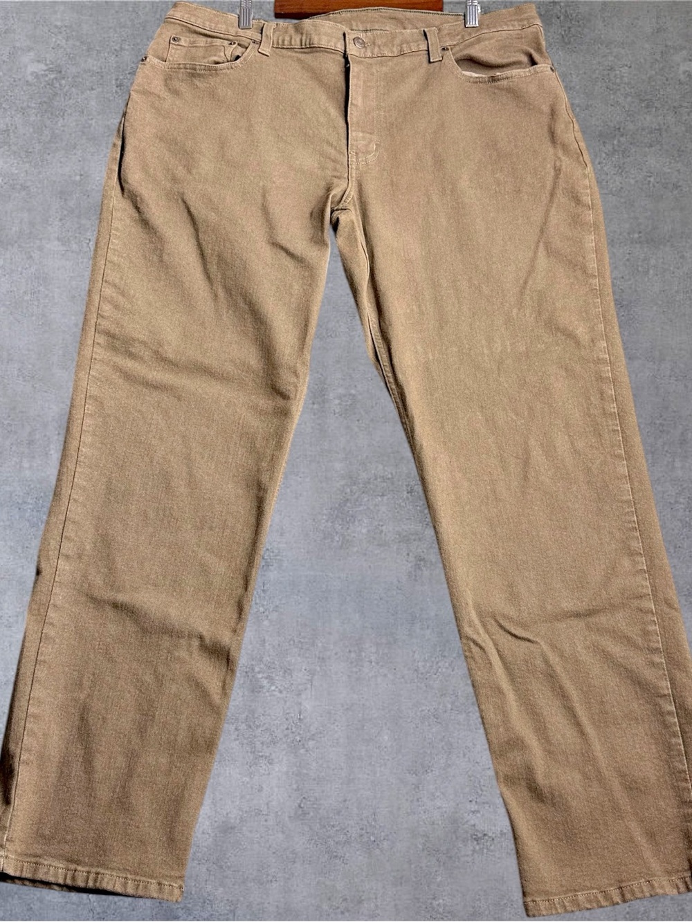 L.L.Bean BeanFlex Pants Mens 40x32 Brown Tan Standard Athletic Stretch 5 Pocket